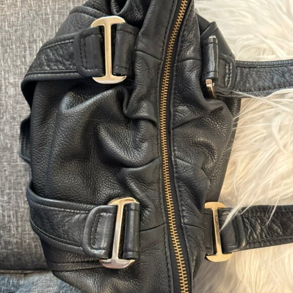 Michael Kors Bag Black Leather Gold Hardware Supple Slouchy - Picture 10 of 10